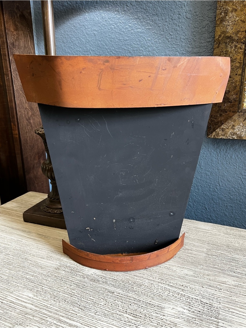 🆕 The Round Top Collection Two-Tone Rustic Chalk Board Planter